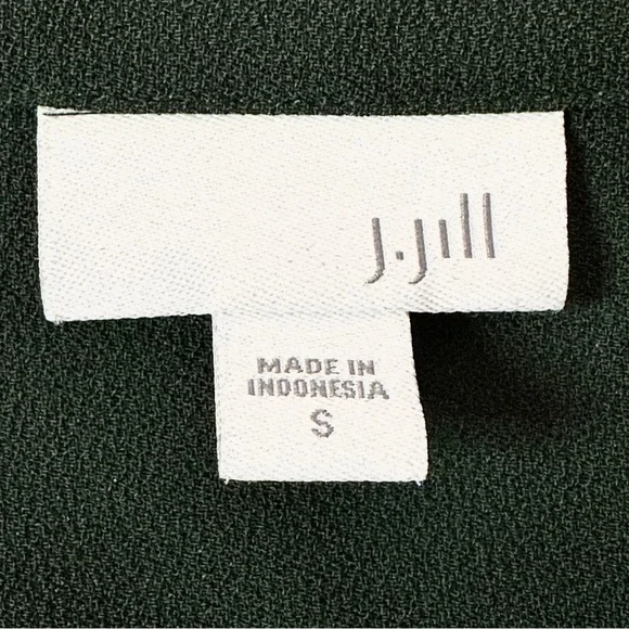 J Jill Pine Green Crepe Blouse S - Picture 3 of 7